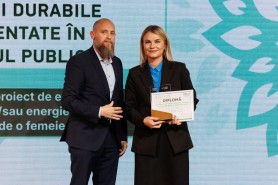 Nina Cereteu, primarul orașului Drochia, a obținut premiul pentru cel mai bun proiect de eficiență energetică
